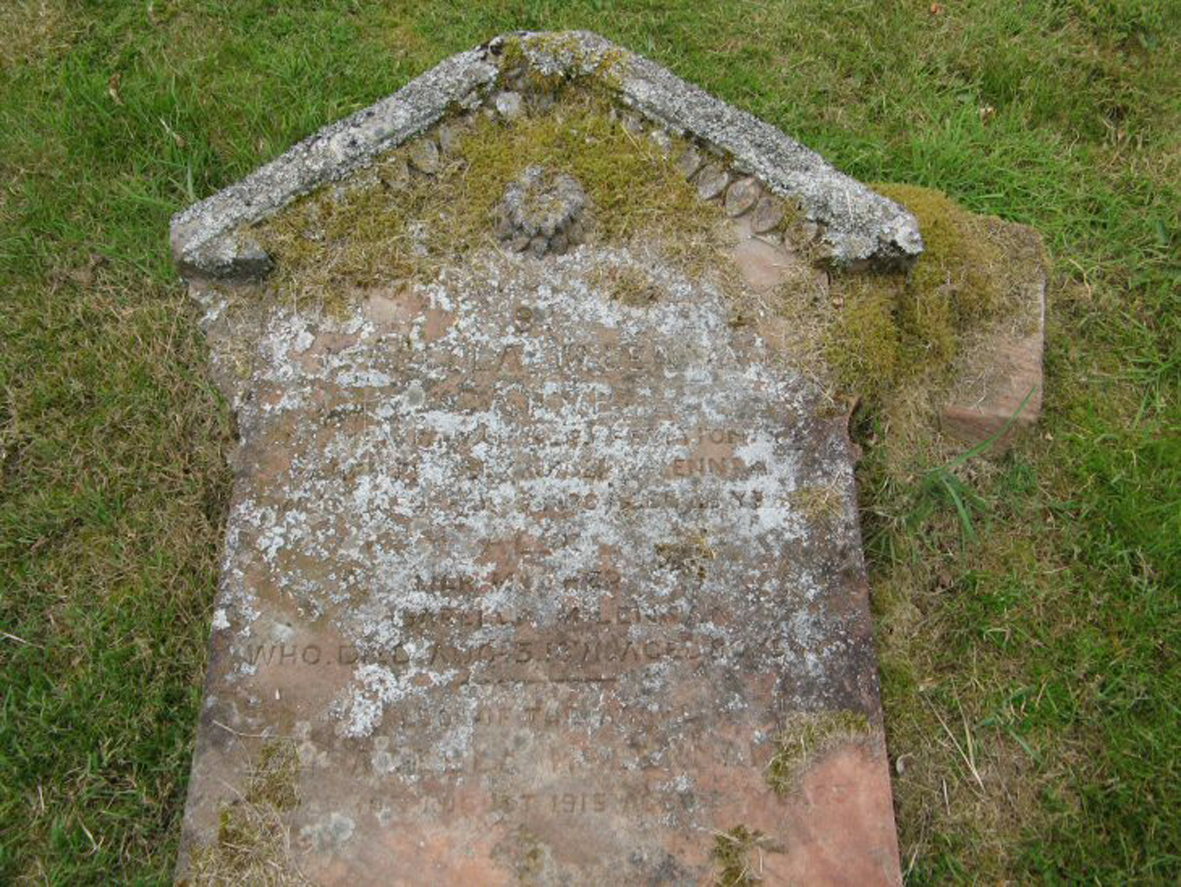 Photo of headstones/Alexander McLennan died 1870 MI Garve Old